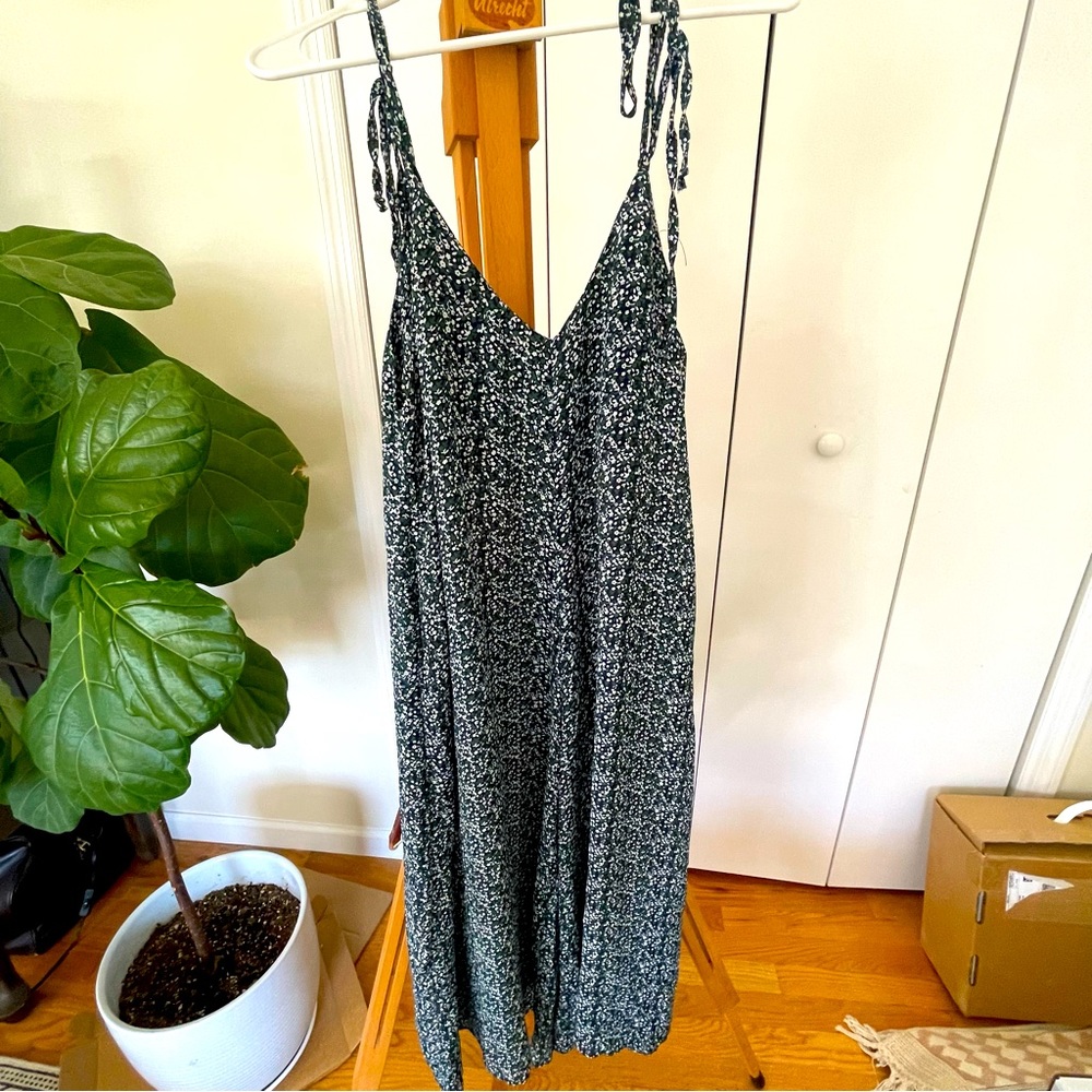 Beach coverup with pockets - loose fit, mid calf length